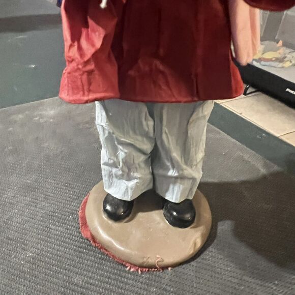 APEX Paper Mache Christmas Carolers Young Lady Red Dickens Vtg Holiday Decor - Picture 11 of 15